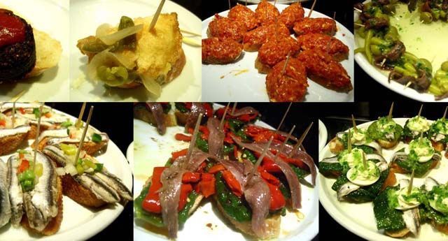 Un collage de imágenes de diferentes tipos de comida en platos.