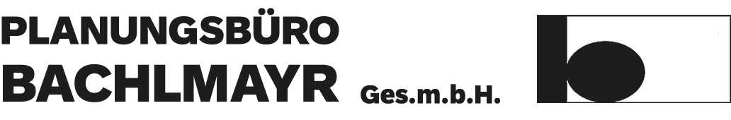 Ein schwarz-weißes Logo für das Planungsbüro Bachlmayr