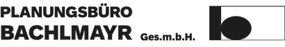 Ein schwarz-weißes Logo für das Planungsbüro Bachlmayr