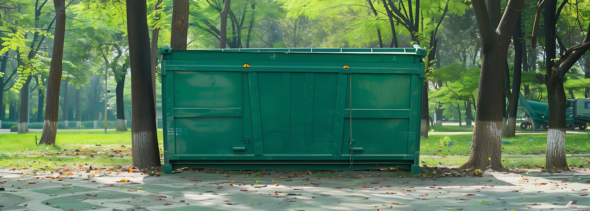 Dessin d'une benne à gravats.