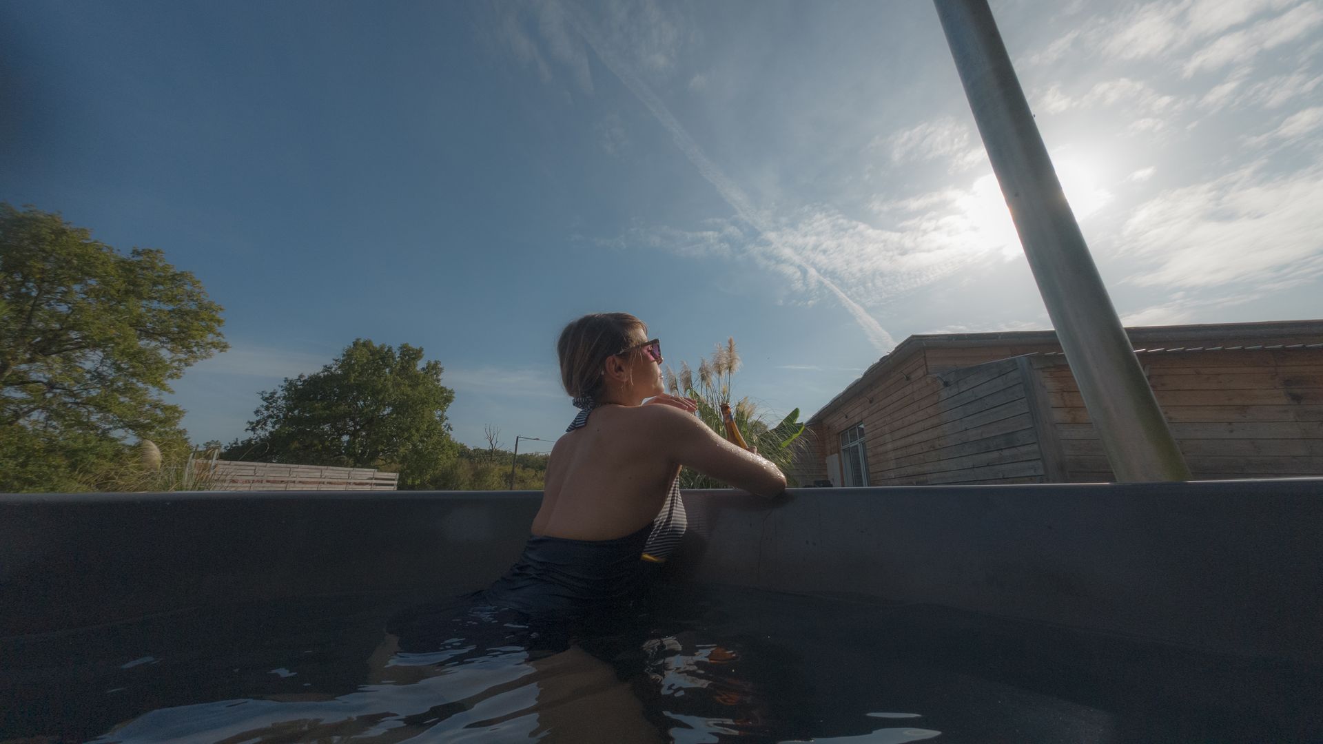 Bain nordique ensoleillé