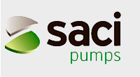 Un logotipo para una empresa llamada Saci Pumps.