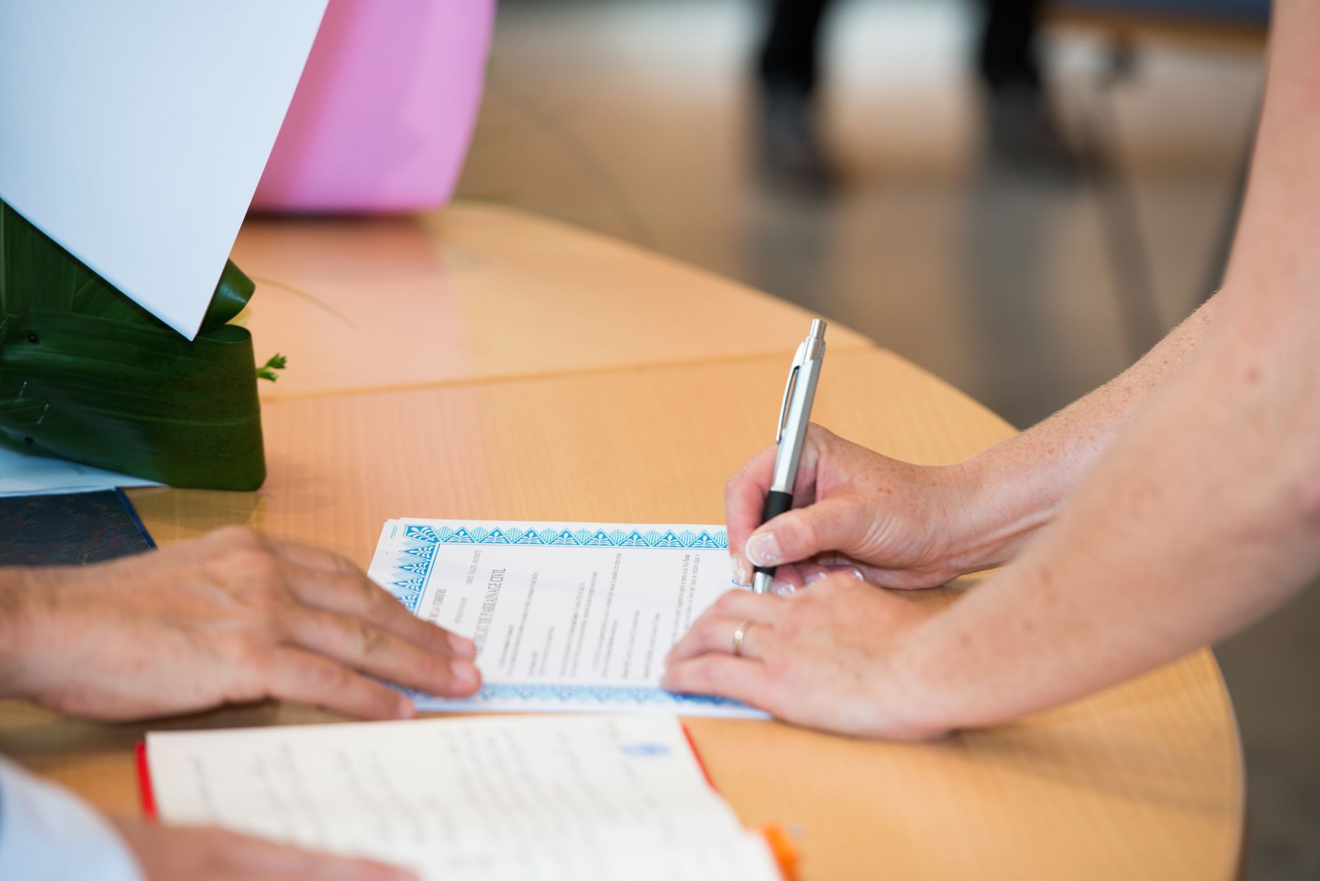 Signature de mariage à la mairie