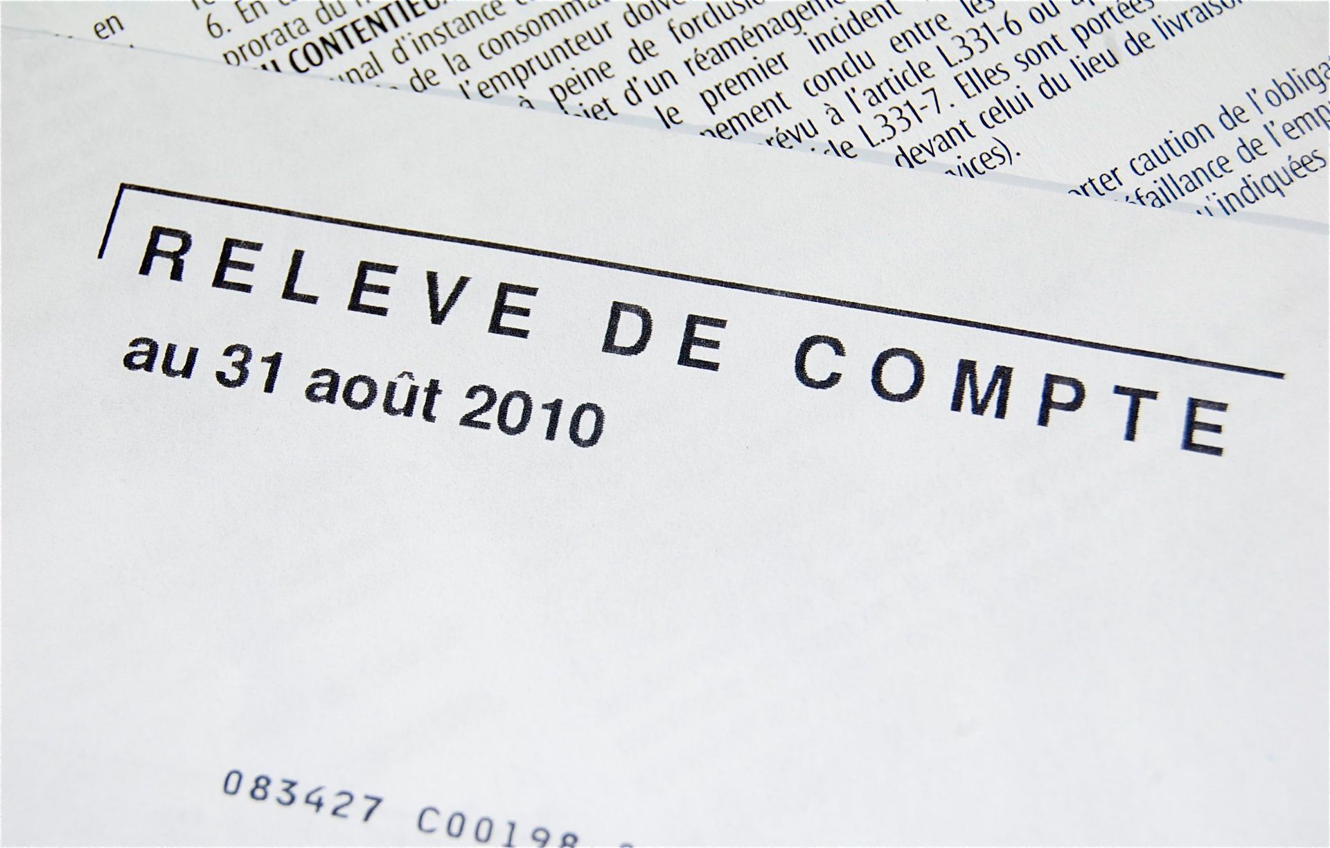 Relevé de compte bancaire