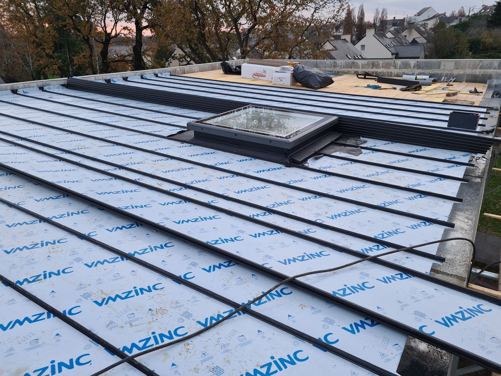 Préparation à la pose de tôles