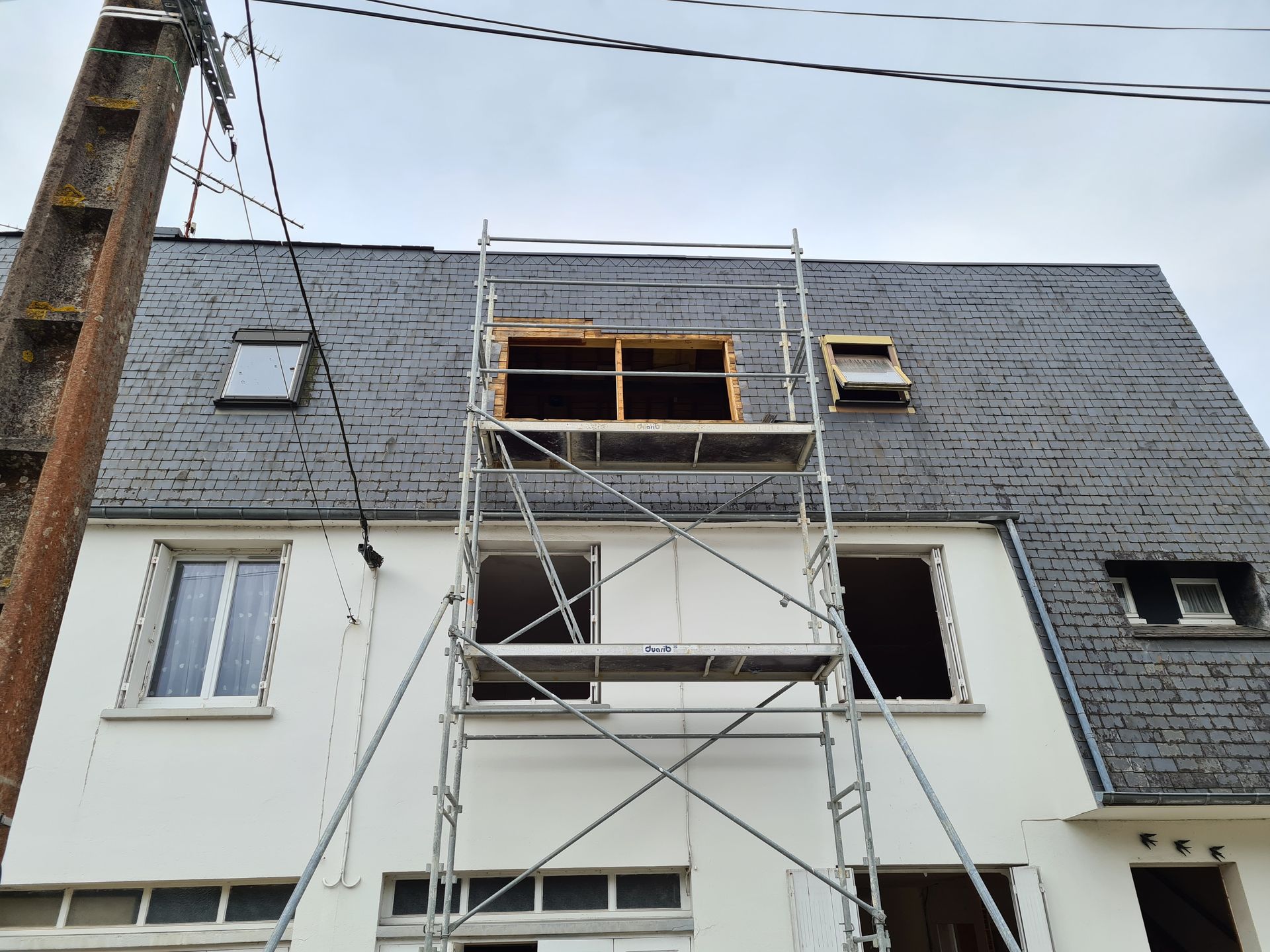 Ouverture pour la pose de fenêtre de toit