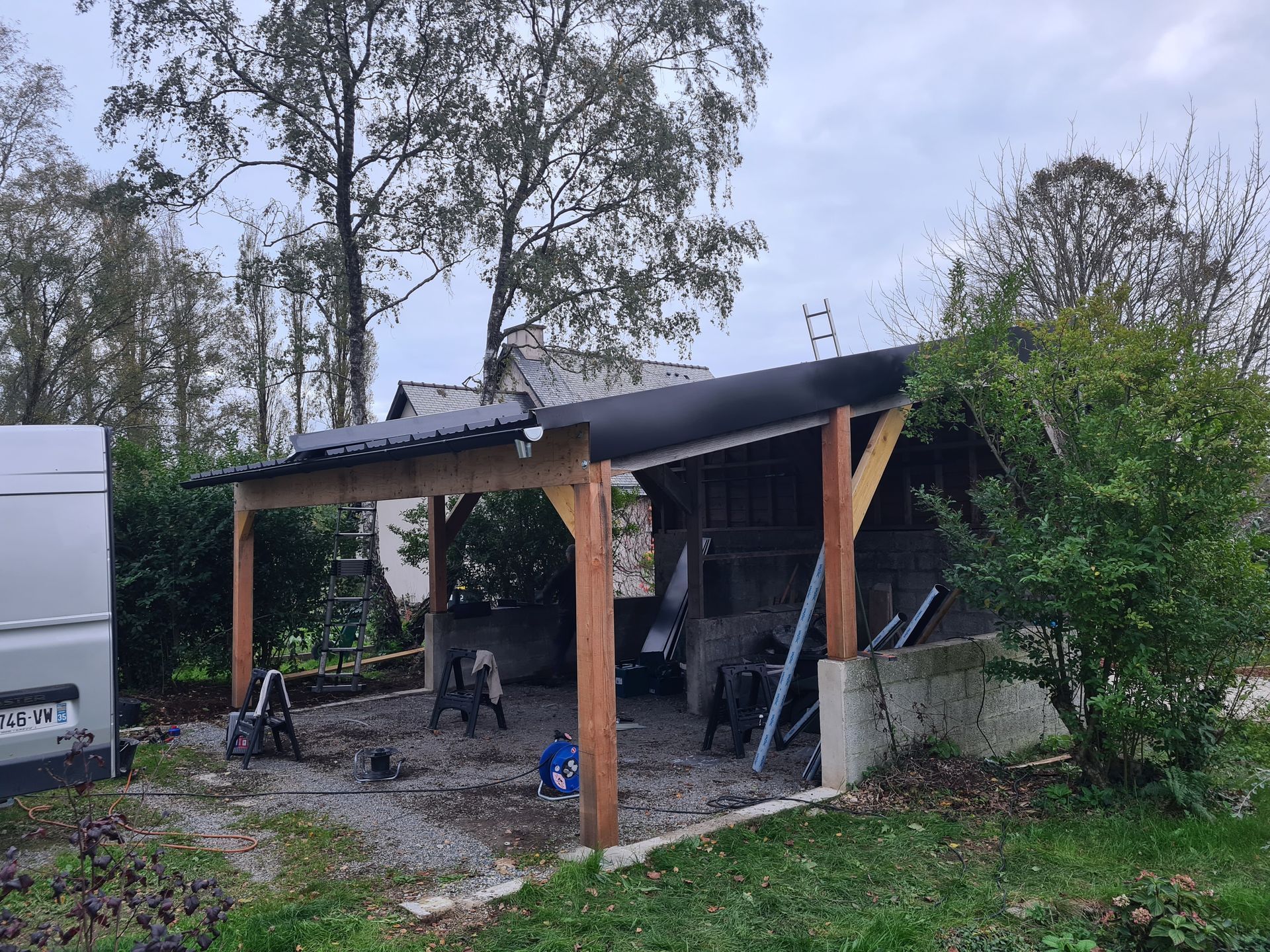 Construction d'un carport