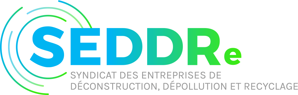 Logo du Syndicat des Entreprises
de Déconstruction,
Dépollution et Recyclage