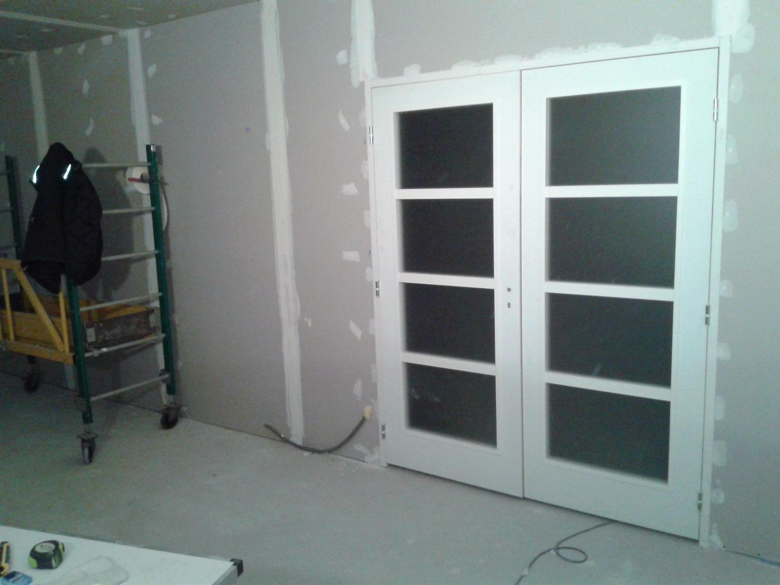 Pose de double porte