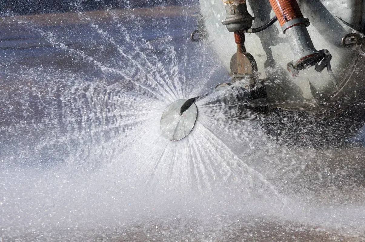 Nettoyage au jet d'eau