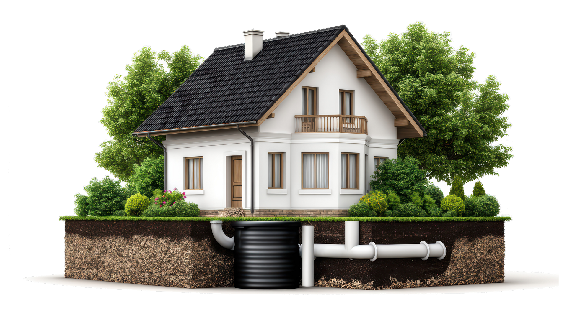 Maison avec une vue du sous-sol