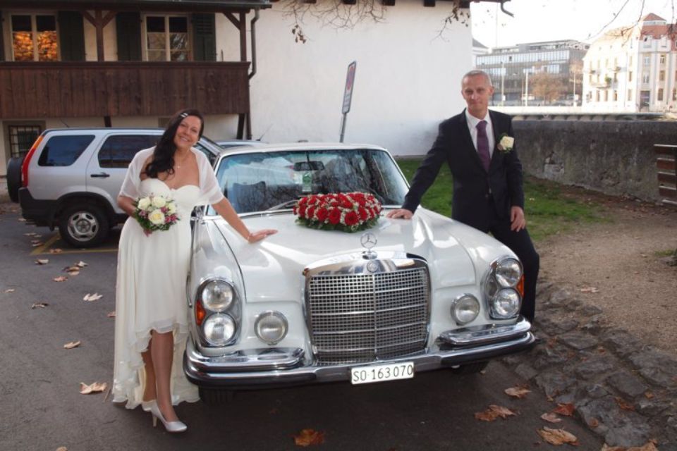 Bild Hochzeitslimousine Mercedes