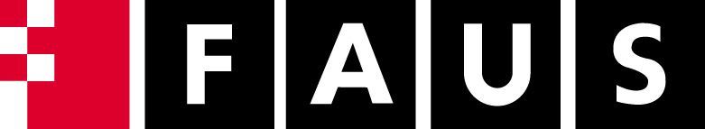 La palabra faus está escrita en blanco sobre fondo negro.