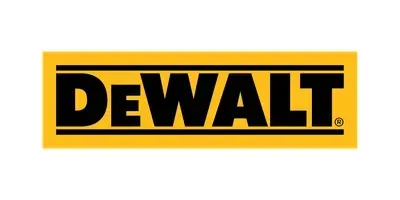 Logotipo de DeWALT en un rectángulo amarillo con contorno y texto negros.