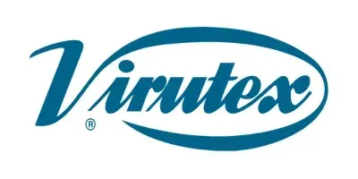 Logotipo de Virutex en color verde azulado: texto 