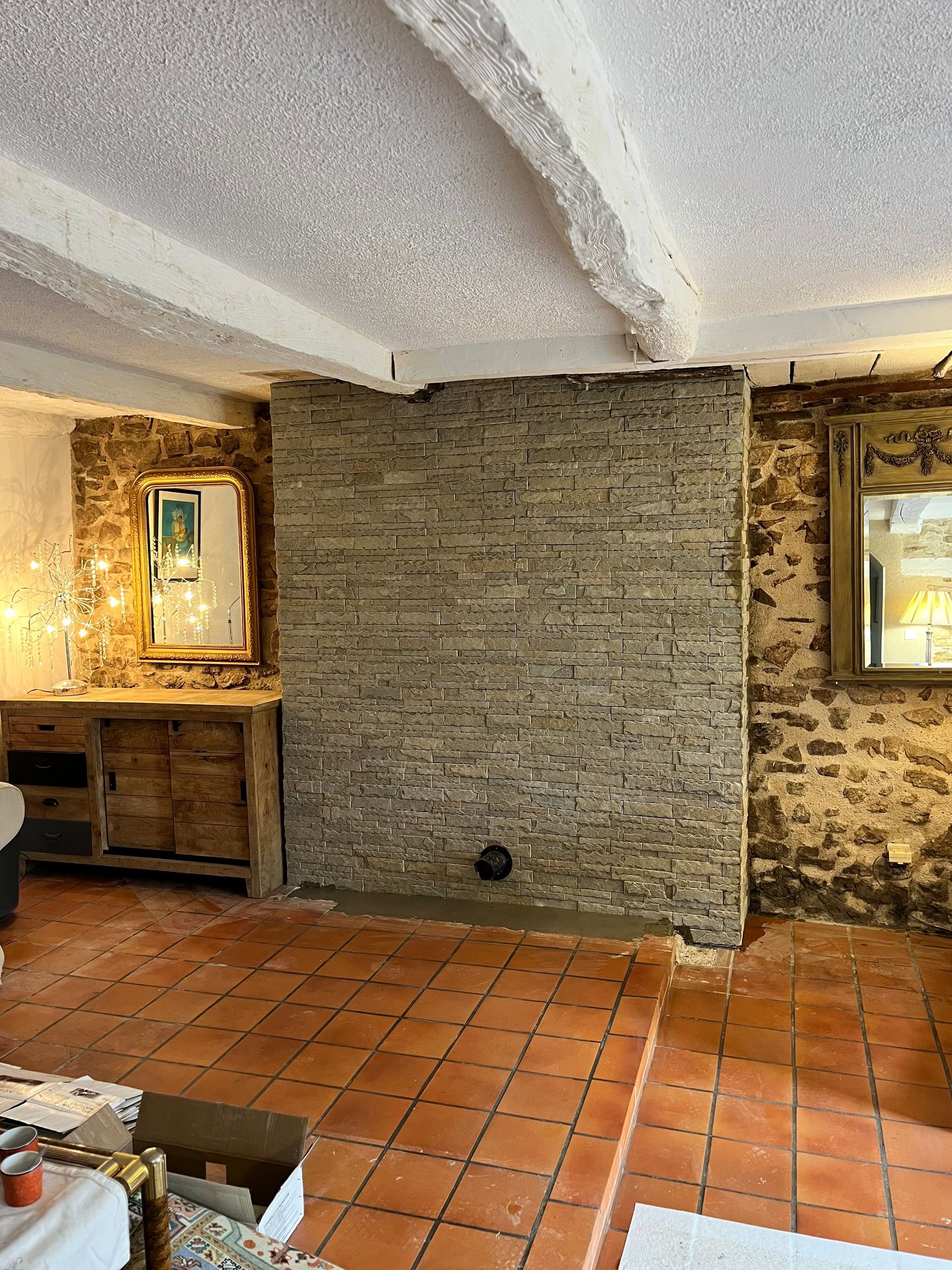 Pose de parement réfractaire