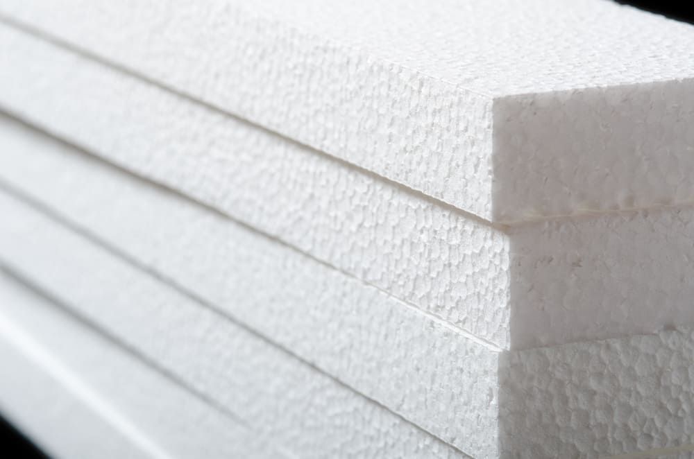 Plaques de polystyrènes blanc