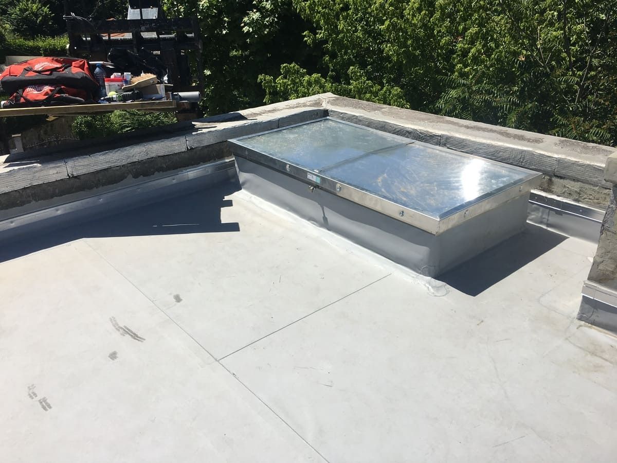 Système anti incendie sur un toit