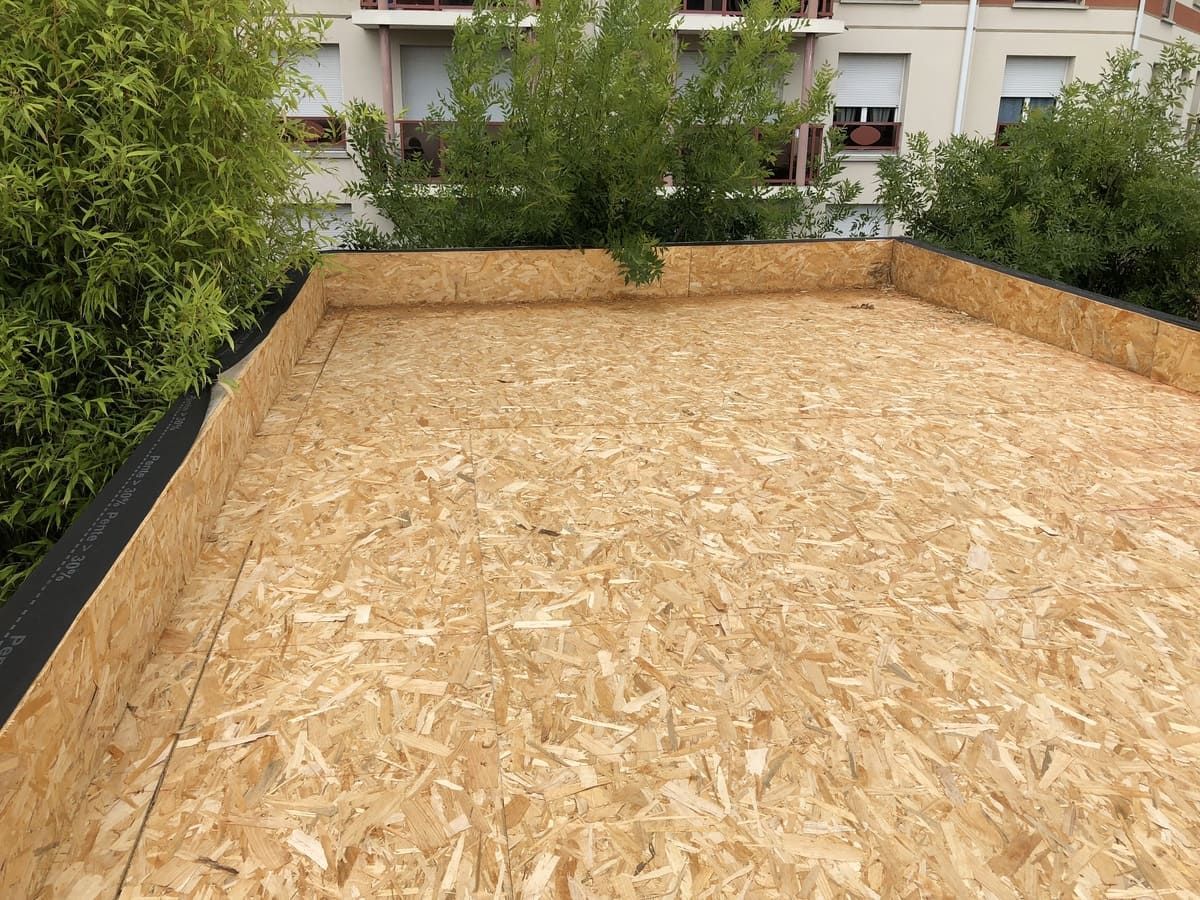 Toit terrasse en construction