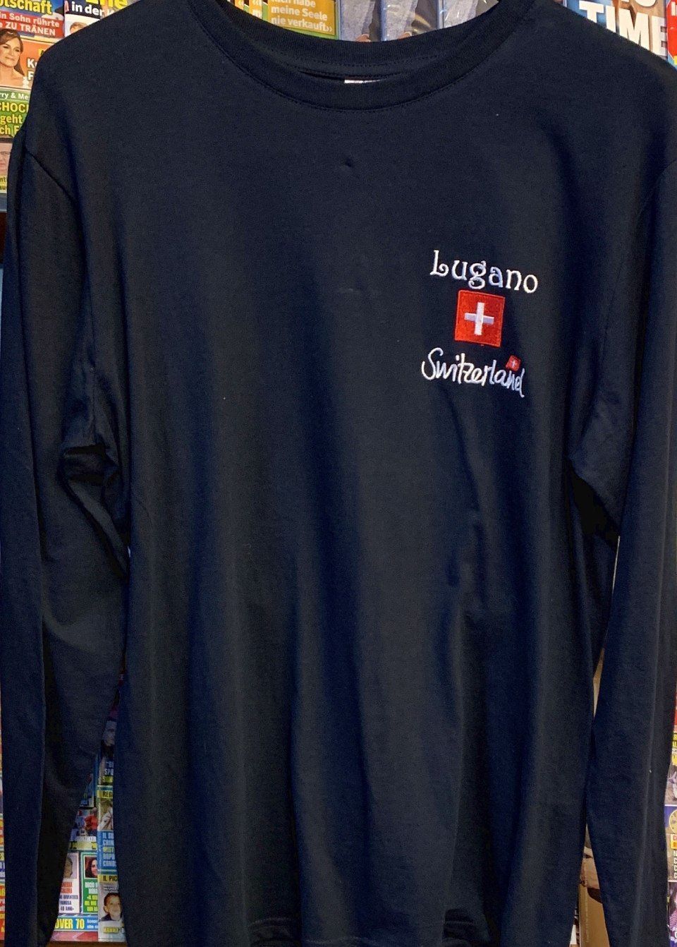 Felpe di Lugano con bandiera svizzera