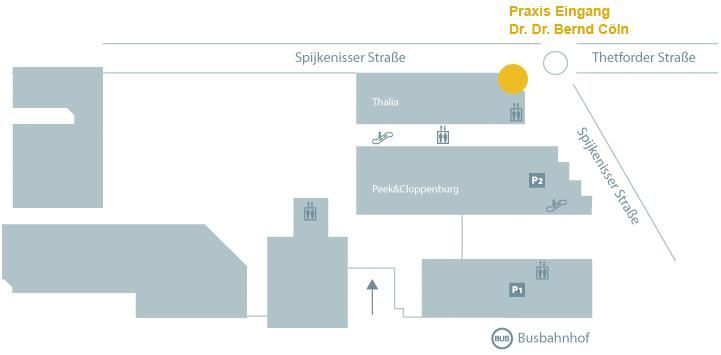 Anfahrt MKG Dr. Dr. Bernd Cöln