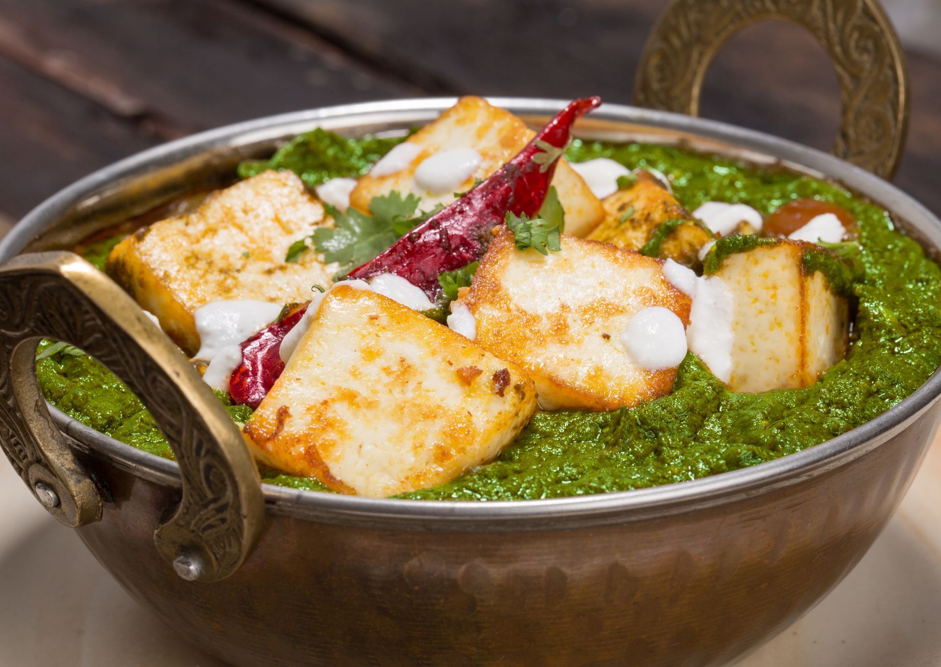 Palak paneer.