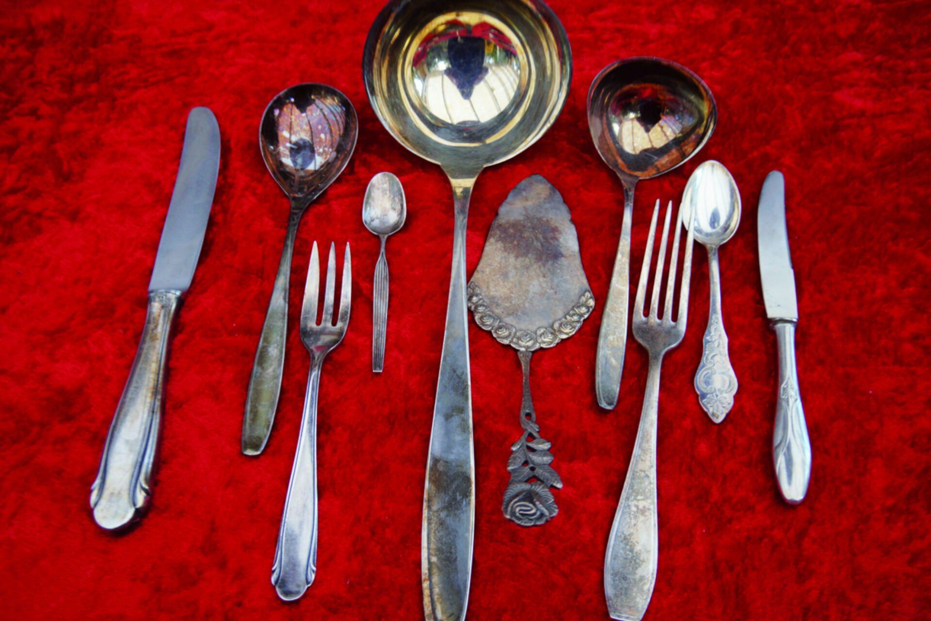 versilbertes Besteck