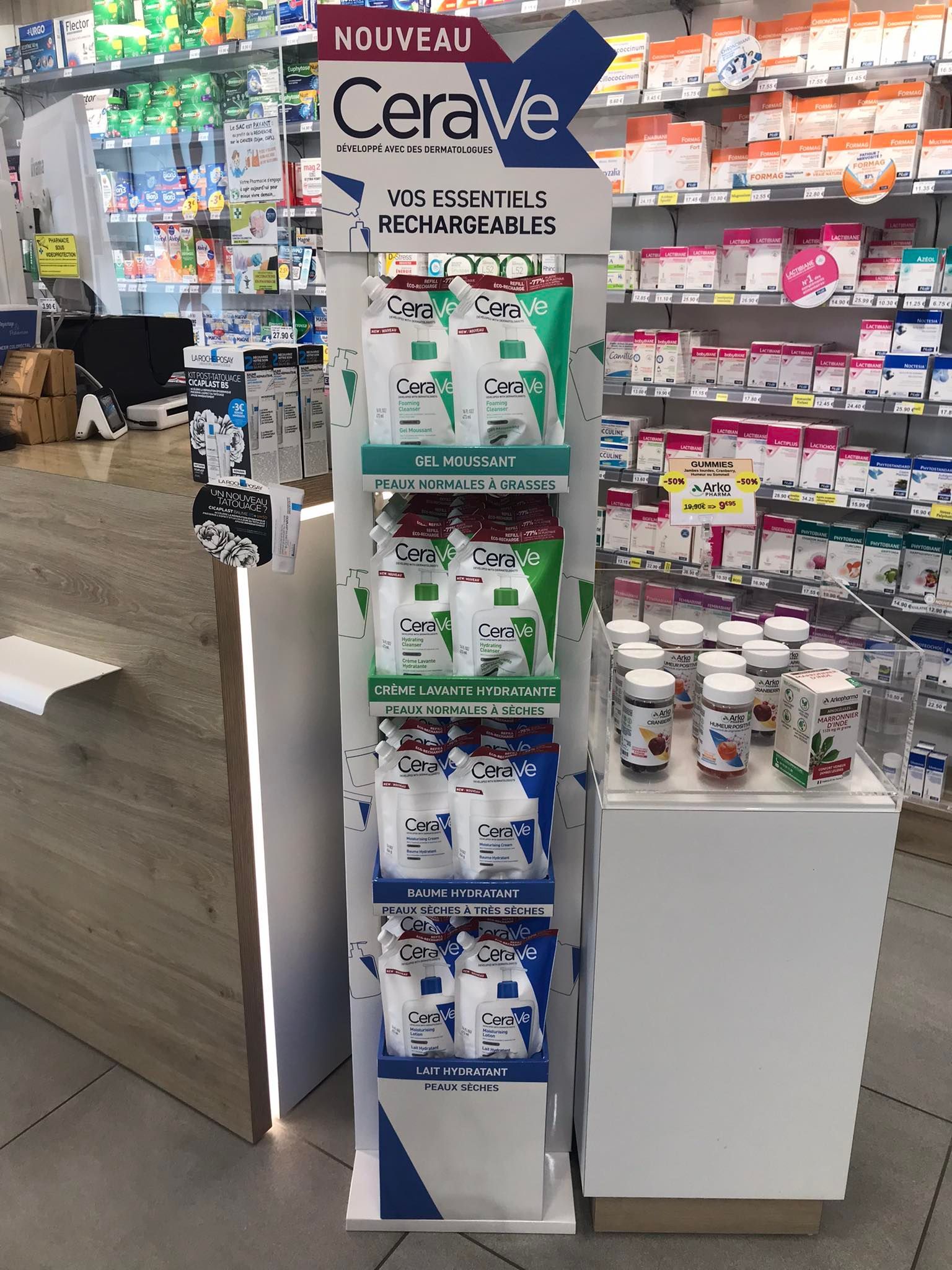 Des produits avec une écorecharge.