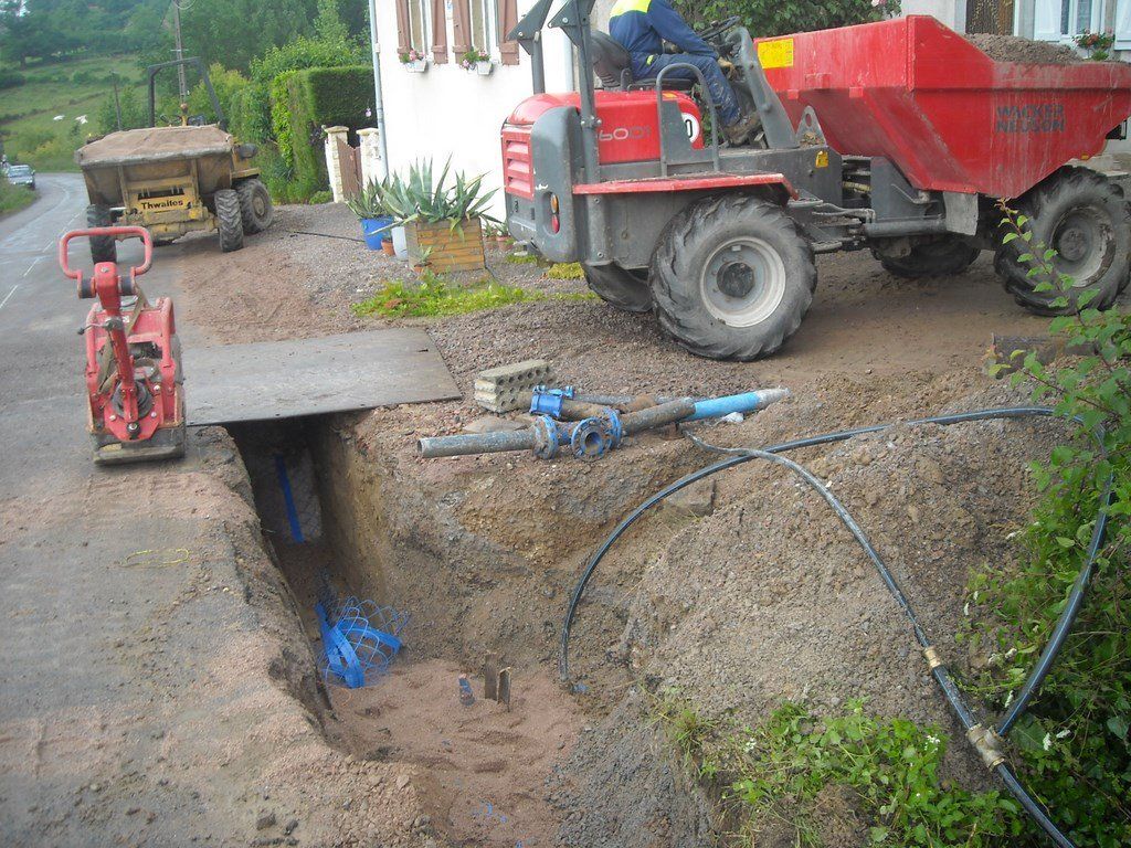 Chantier d'assainissement individuel