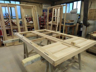 Fabrication de porte-fenêtre en bois