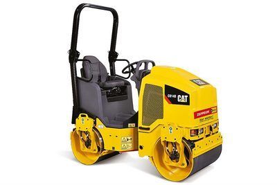 Eine gelb-schwarze Walze auf weißem Hintergrund.