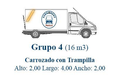 Un dibujo de un camión que dice grupo 4.