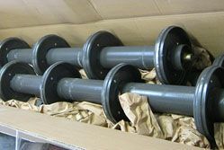 Lackierte massive Achse