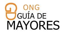 El logotipo de Ong Guia de Mayores es de color naranja y negro sobre fondo blanco.