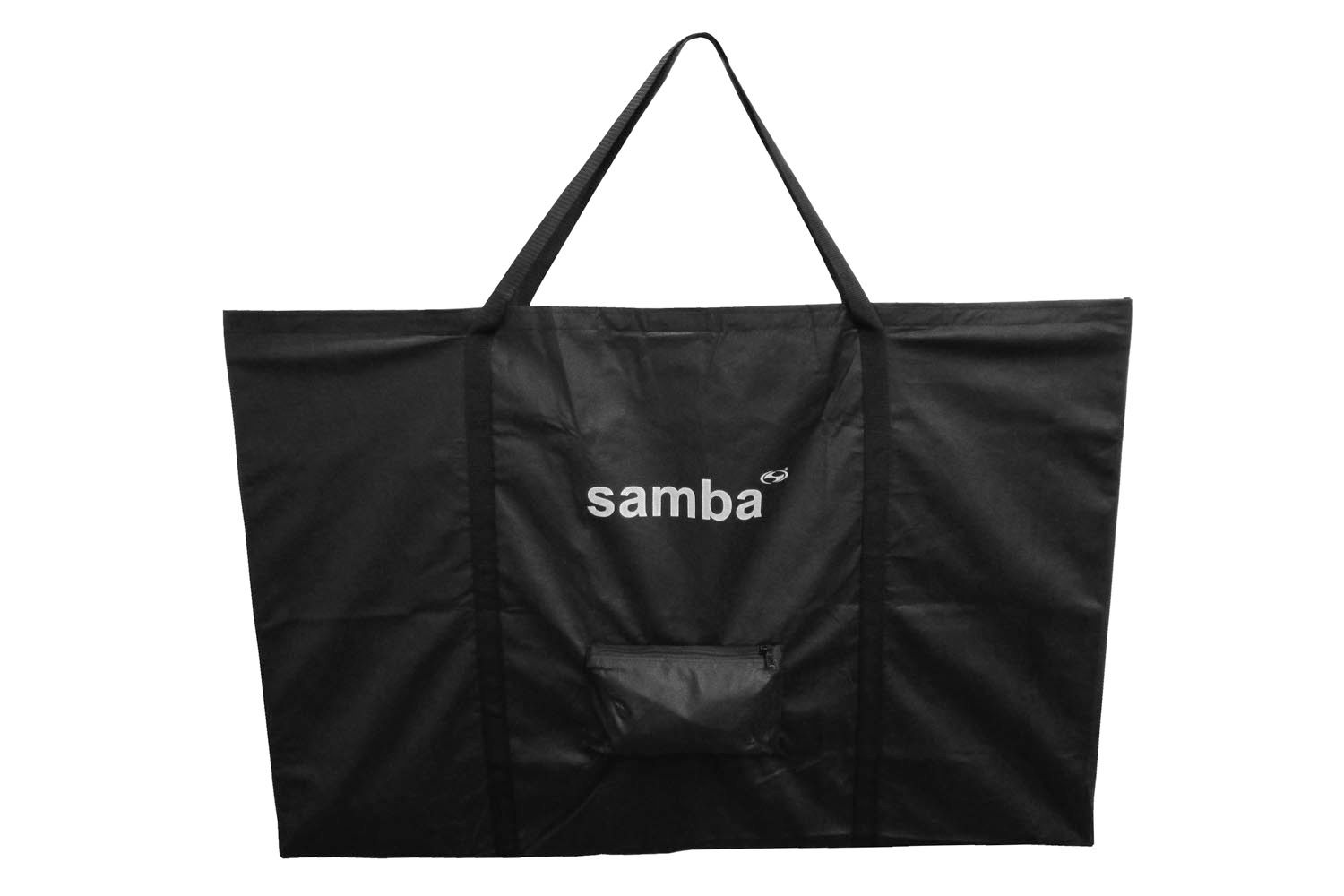 A black bag with samba written on it