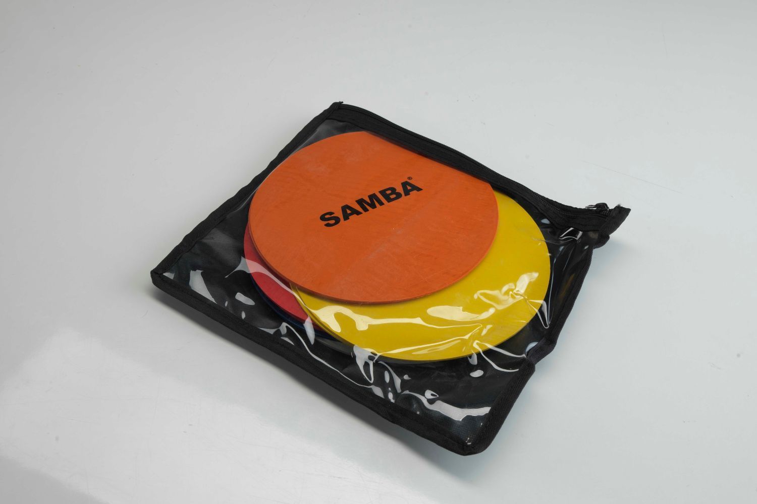 A bunch of samba coasters in different colors