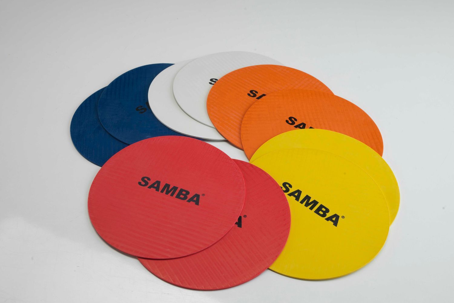 A bunch of samba coasters in different colors