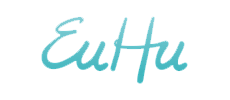 The word eutta is written in blue on a white background