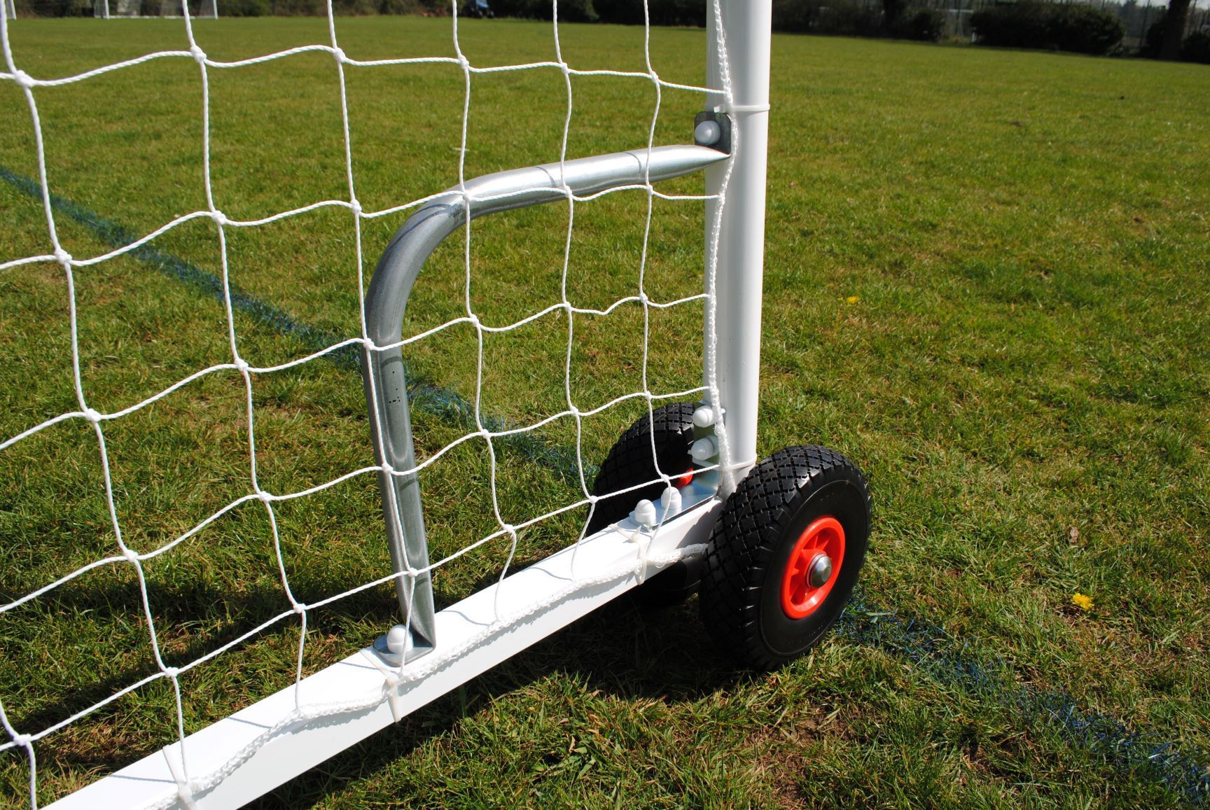 Senior Heavy Duty Wheeled Football Goal Package: 11-A-Side Freestanding Steel (Inlcuding VAT & Delivery)