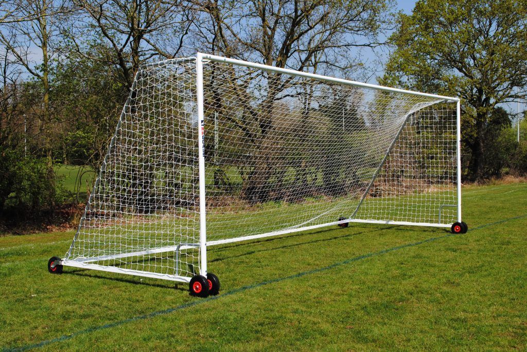 Youth Heavy Duty Wheeled Football Goal Package: 11-A-Side Freestanding Steel (Including VAT & Delivery)