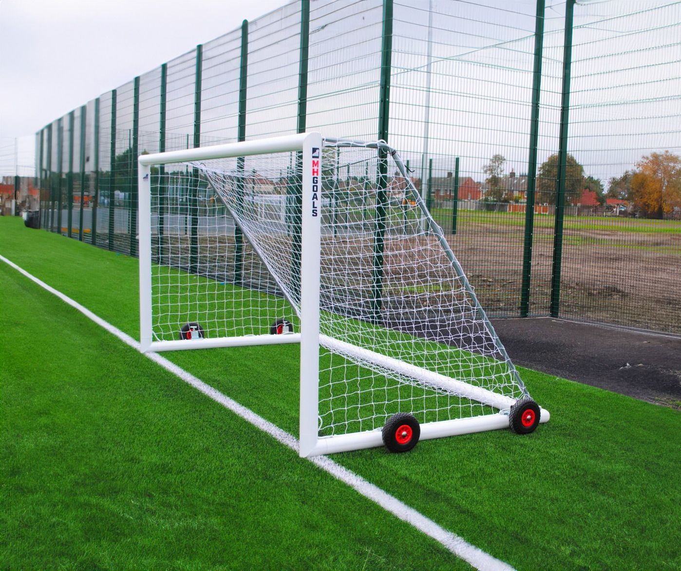 12x6 Selfweighted Wheeled Football Goal Package: Mini Soccer Freestanding Aluminium (Including VAT & Delivery)