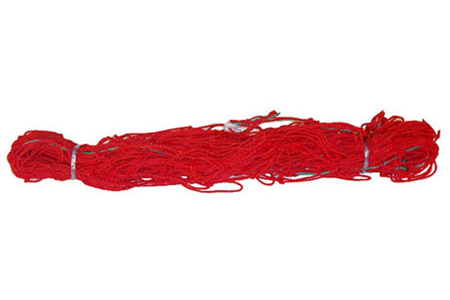 A bundle of red yarn on a white background