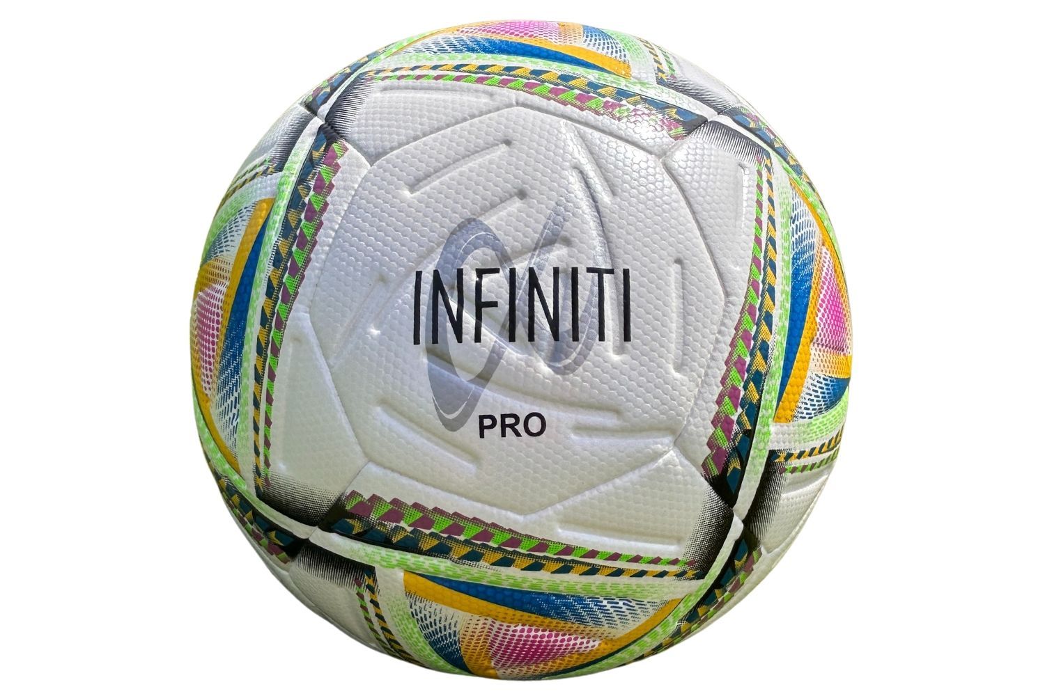 A soccer ball that says infiniti pro on it