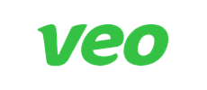 The veo logo is green and white on a white background.