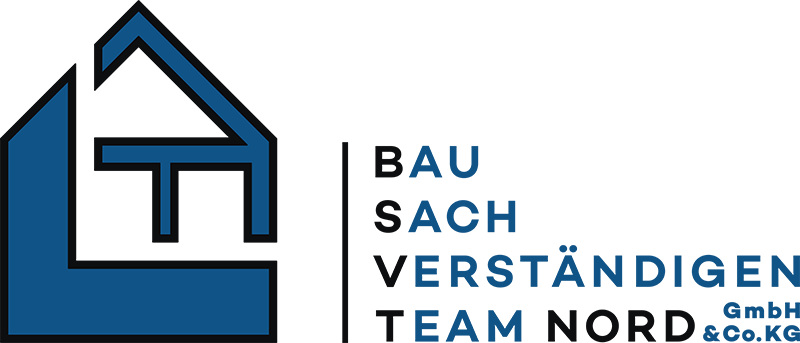 Blue and black logo with house icon and text “BAU SACH VERSTÄNDIGEN TEAM NORD”