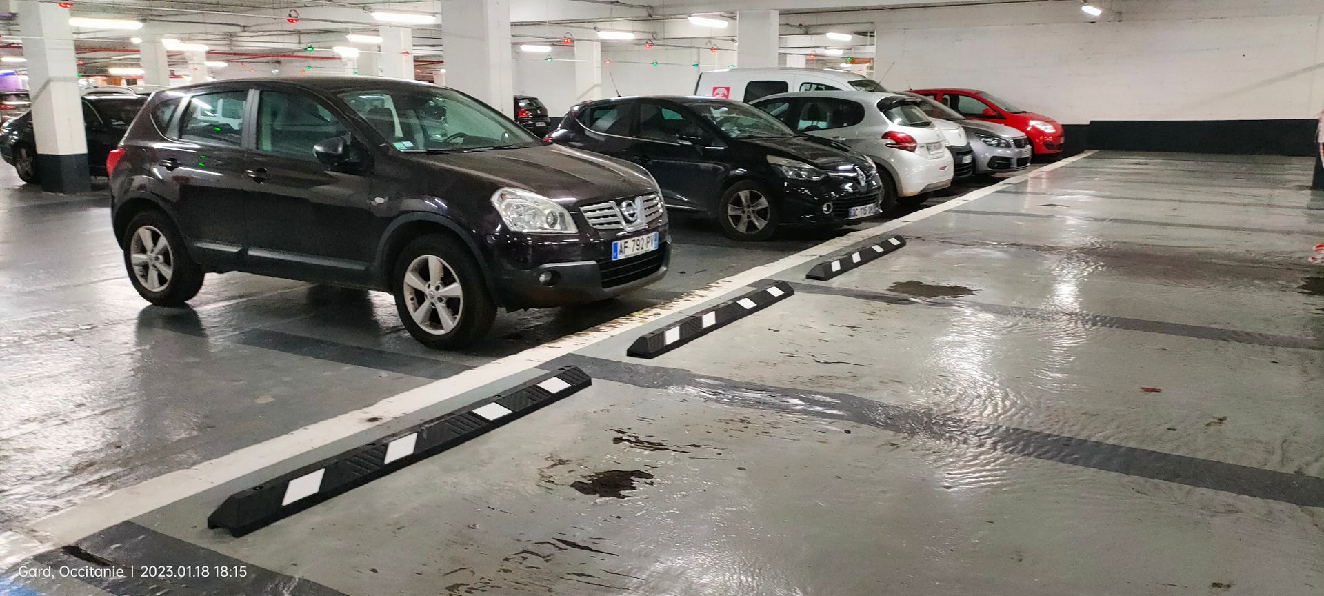 Installation de butées de parking