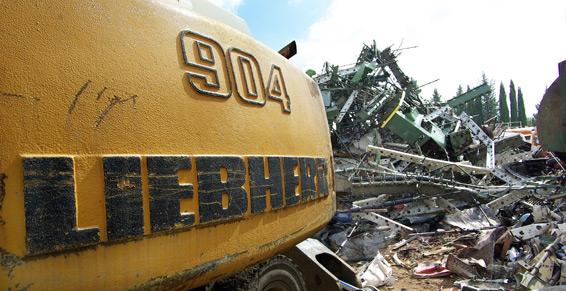 épaves, batteries, déchets