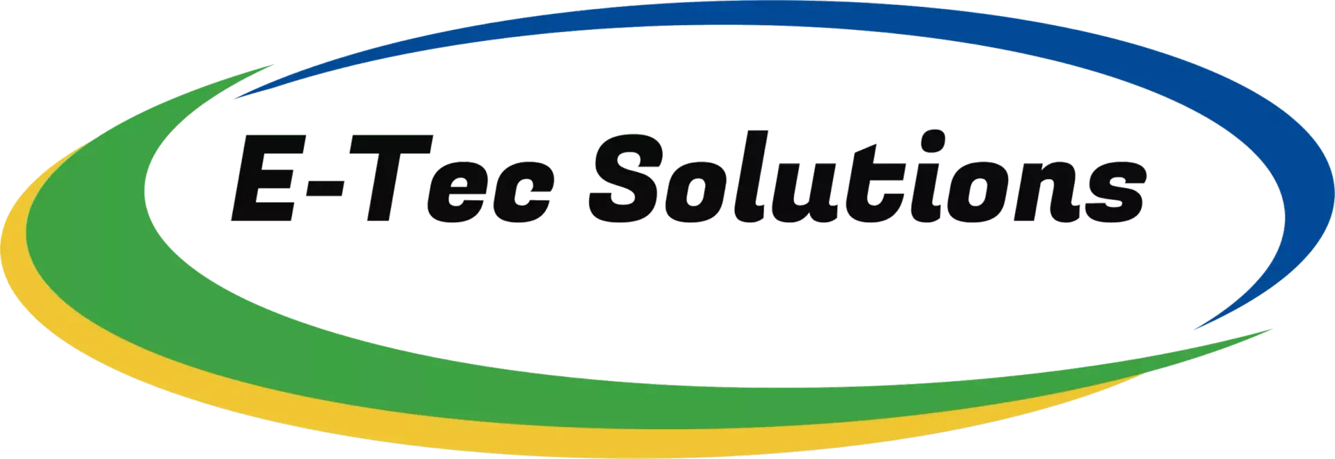 Das Logo von E-Tec Solutions ist blau, grün und gelb.
