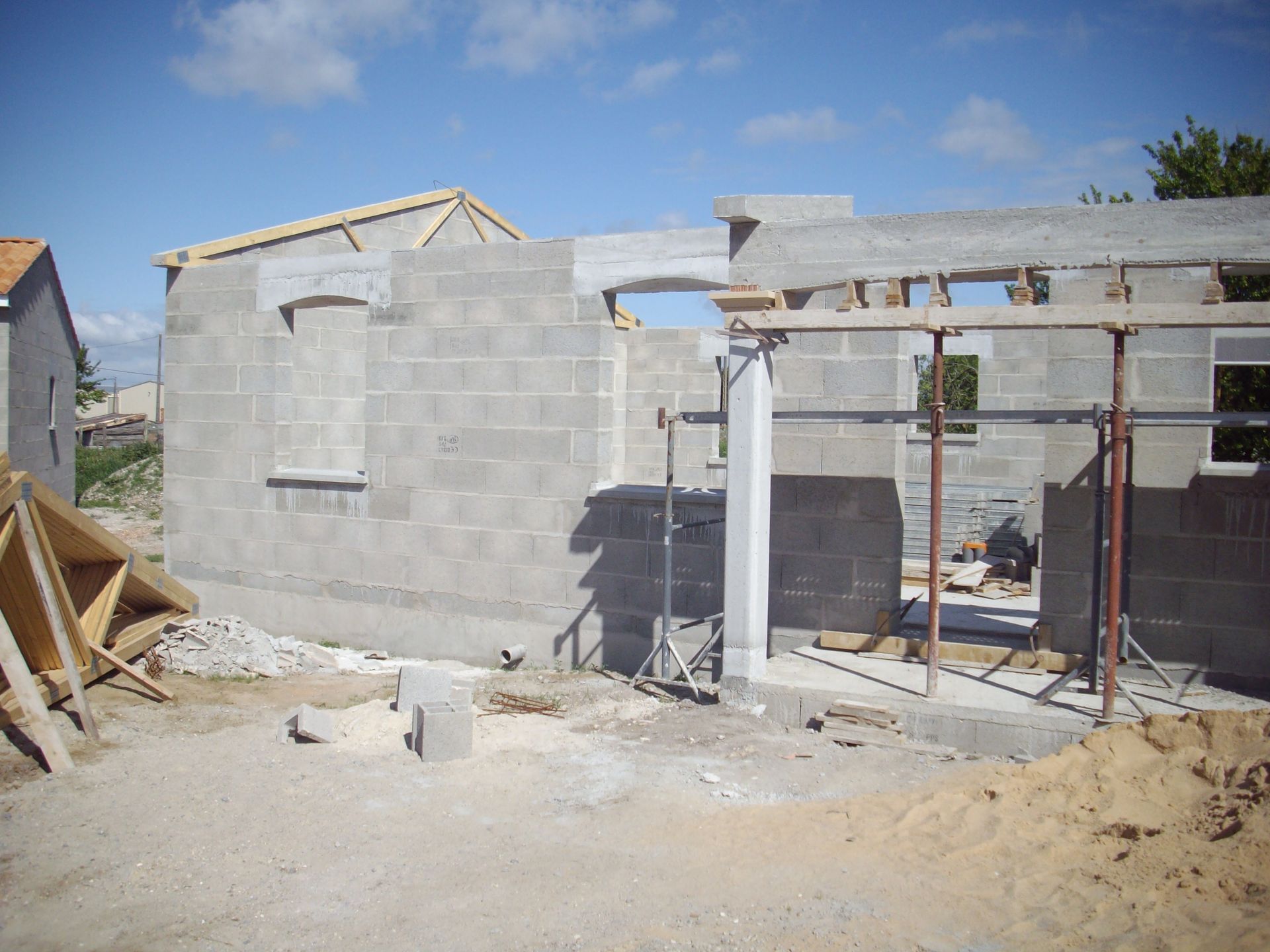 Construction de maison en cours