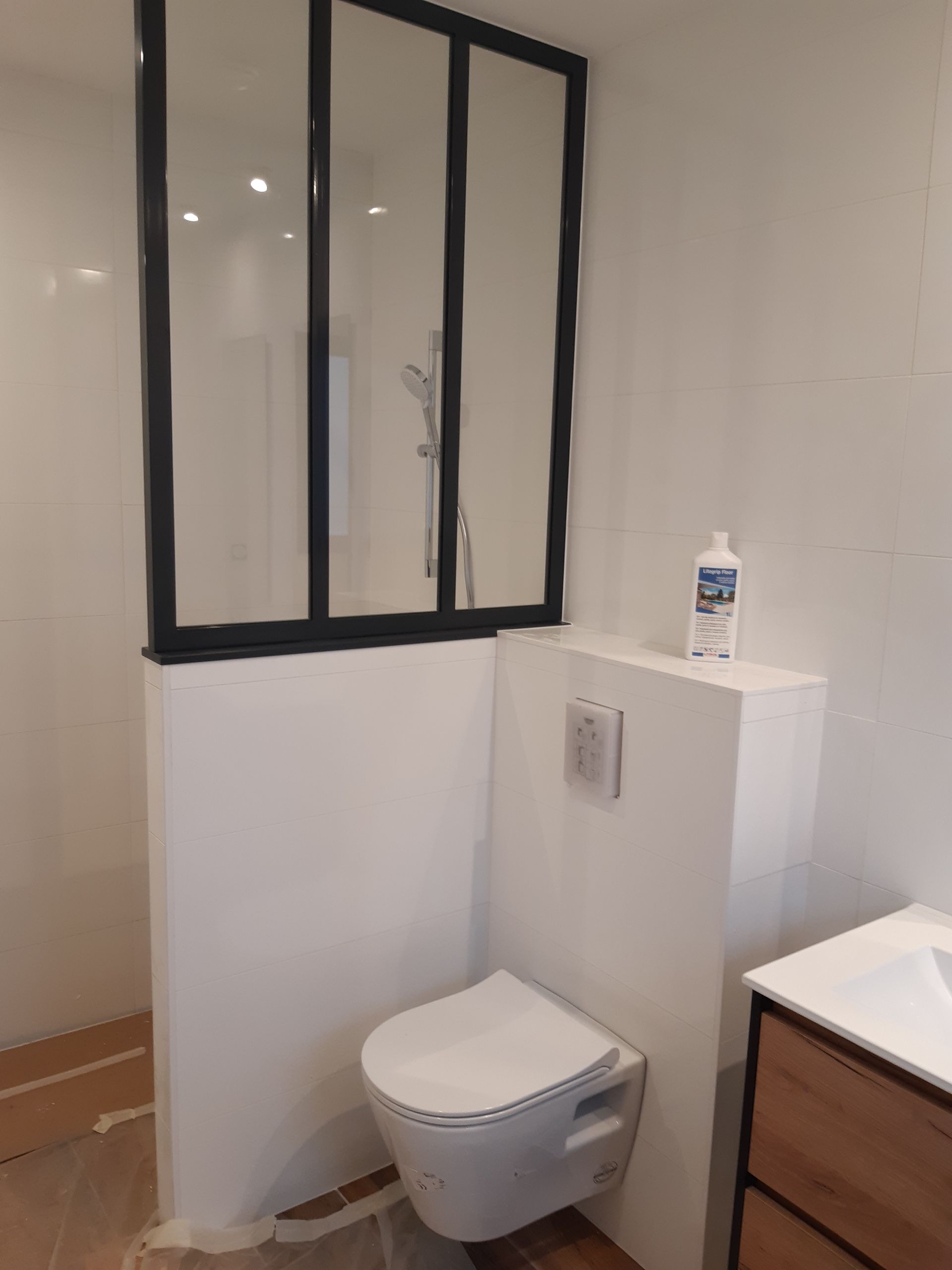 Verrière de douche de bains